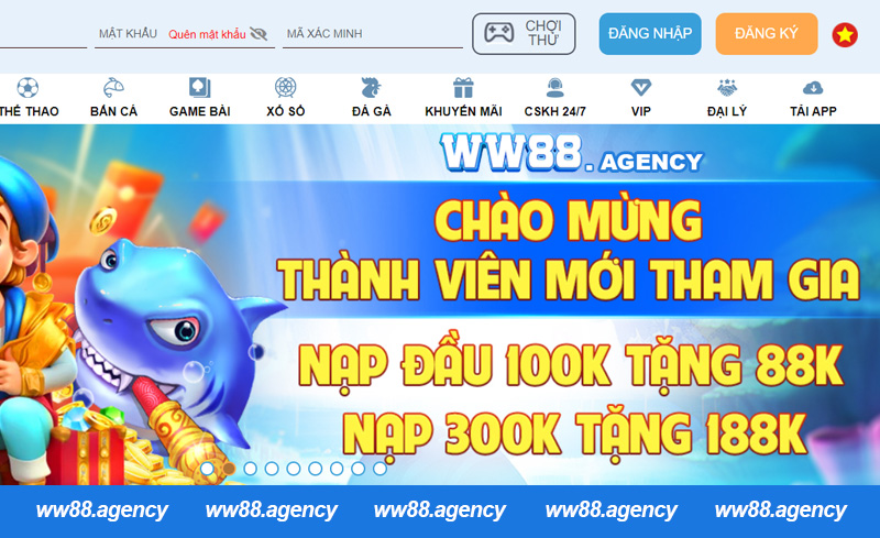 Ưu đãi WW88 dành cho thành viên đăng ký và nạp lần đầu